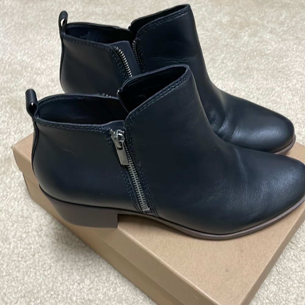 Lucky brand black leather bootie